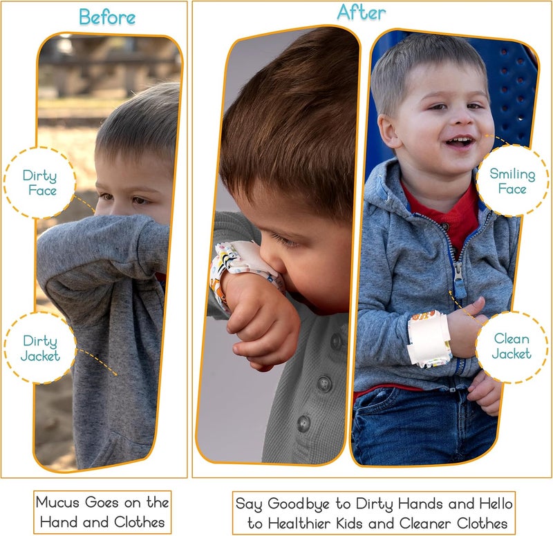 Wipeband Nose Wipes | Kids Wearable Bracelet with Built-in Nose Tissues | Soft 6-Layer Laminated Tissues | Convenient & Hygienic for Clean Hands & Clothes - Image 4